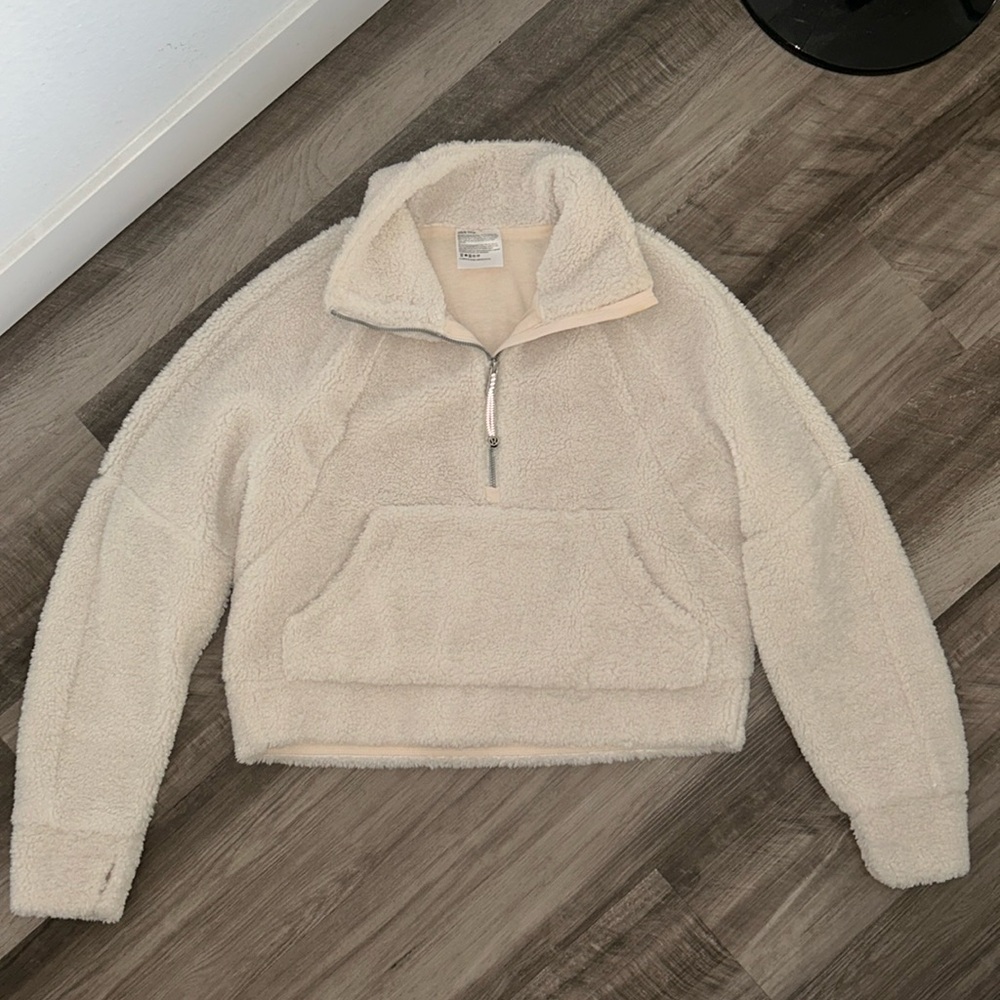 Lululemon Fleece Sherpa Half Zip Scuba Jacket